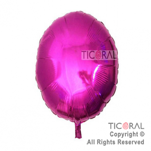 GLOBO MYLAR REDONDO 18  FUCSIA METALIZADO ENVASADO HS7958-C-4 X 1 X ( 5 )